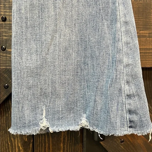 KanCan High Rise Super Flare Jeans 28 Distressed Denim Medium Stretch Boho 30 - Picture 6 of 12